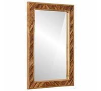 vidaXL Miroir Montage mural avec miroir Marron 70 x 50 x 3 cm Verre