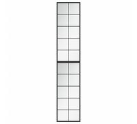 vidaXL Miroir mural 2 pcs. noir 100x40 cm métal