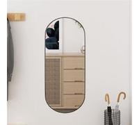vidaXL Miroir mural 25x60 cm Verre Ovale 350454 Or G