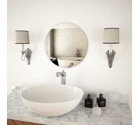 vidaXL Miroir Mural 40 cm Rond Verre Décoration Mur Salle de Séjour Maison 245702