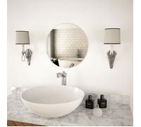 vidaXL Miroir Mural 40 cm Rond Verre Décoration Mur Salle de Séjour Maison 245702