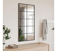 vidaXL Miroir mural 358649 50x100 cm Noir – Cadre en fer peint, Rectangulaire