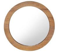 vidaXL Miroir mural 60 cm Teck Rond Marron G