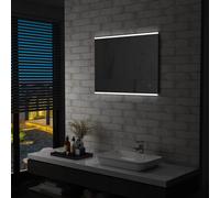 vidaXL Miroir mural à LED de salle de bain et capteur tactile 80x60 cm