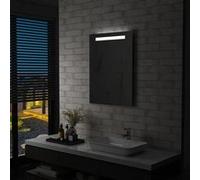 vidaXL Miroir Mural à LED pour Salle de Bains Miroir à Eclairage Miroir à Lumière Economie d'Energie Miroir Carré Maison 144709 Or G