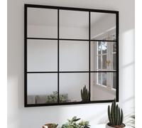 vidaXL Miroir mural décoratif 342206 - Noir 60 x 60 cm - Métal