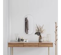 Miroir Mural Noir 60x25 cm Ovale Maquillage Coiffeuse Salle de Bain vidaXL