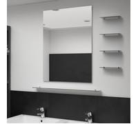vidaXL Miroir mural avec 5 étagères Argenté 80 x 60 cm
