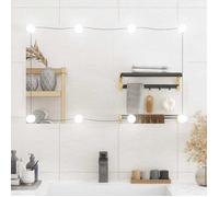 vidaXL Miroir Mural avec Eclairage LED, Miroir de Maquillage, Miroir Cosmétique, Décoration Chambre à Coucher Salon Salle de