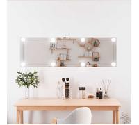 vidaXL Miroir mural de maquillage 30x100 cm LED en verre glas3189151