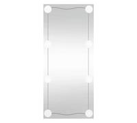 vidaXL Miroir Mural avec Eclairage LED, Miroir de Maquillage, Miroir Cosmétique, Décoration Chambre à Coucher Salon Salle de Bain, Moderne, Verre Rectangulaire