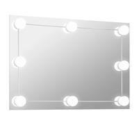 vidaXL Miroir mural avec éclairage LED Rectangulaire en verre