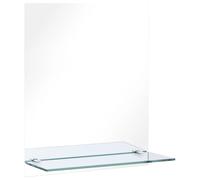 vidaXL Miroir mural avec étagère 20x40 cm Verre trempé