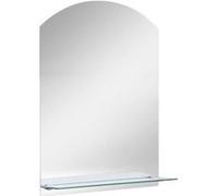 vidaXL Miroir mural avec étagère 20x40 cm Verre trempé Or G