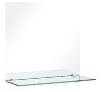 vidaXL Miroir mural avec étagère 30x30 cm Verre trempé
