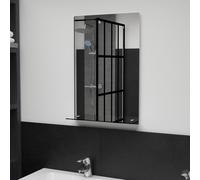 vidaXL Miroir mural avec étagère 40x60 cm Verre trempé