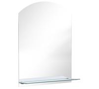 vidaXL Miroir mural avec étagère 50x70 cm Verre trempé