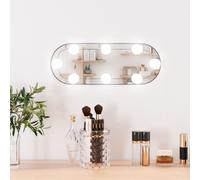 vidaXL Miroir mural avec lumières LED 15x40 cm verre ovale
