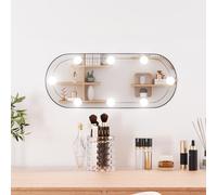 vidaXL Miroir mural avec lumières LED 20x50 cm verre ovale
