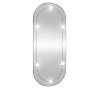 vidaXL Miroir mural avec lumières LED 40x90 cm verre ovale