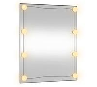 vidaXL Miroir mural avec lumières LED 50x60 cm verre rectangulaire
