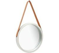 vidaXL Miroir mural avec sangle 40 cm Argenté 320362