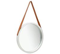 vidaXL Miroir Mural avec Sangle 50 cm Argenté