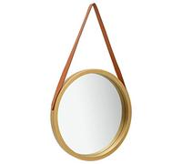 vidaXL Miroir Mural avec Sangle 50 cm Doré