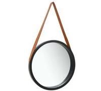 Miroir mural avec sangle 50 cm Noir 320367