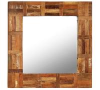 vidaXL Miroir mural Bois de récupération massif 60 x 60 cm