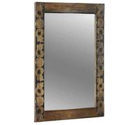 vidaXL Miroir mural Brun Noyé 70 x 50 cm Bois d'ingénierie et verre 4018363