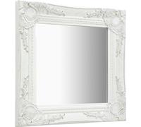 vidaXL Miroir mural de style baroque 40x40 cm blanc