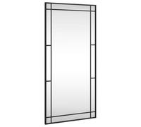 vidaXL Miroir mural noir 50x100 cm rectangulaire fer