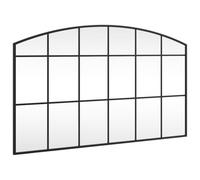 vidaXL Miroir mural noir 100x60 cm arche fer