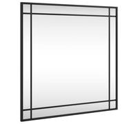 vidaXL Miroir mural noir 60x60 cm carré fer 358635