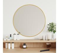 vidaXL Mural Miroir de Maquillage Coiffeuse Cosmétique Décoration de Chambre à Coucher Salle de Bain Salon Intérieur Doré Ø 348181