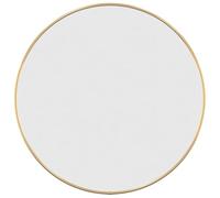 vidaXL Mural Miroir de Maquillage Coiffeuse Cosmétique Décoration de Chambre à Coucher Salle de Bain Salon Intérieur Doré Ø 50 cm Rond