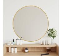 vidaXL Mural Miroir de Maquillage Coiffeuse Cosmétique Décoration de Chambre à Coucher Salle de Bain Salon Intérieur Doré Ø 348182