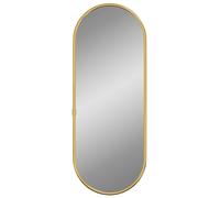 vidaXL Miroir mural Doré 40x15 cm Ovale