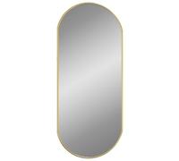 vidaXL Miroir mural de maquillage/coiffeuse ovale doré 70x30 cm