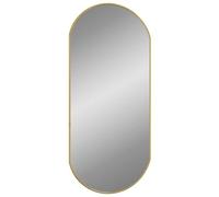 vidaXL Miroir mural Miroir de maquillage coiffeuse ovale 80x35 cm doré