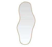 vidaXL Miroir mural de maquillage doré 90x40 cm - Coiffeuse pour chambre/salle de bain