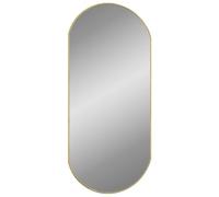 vidaXL Miroir Mural Miroir de Maquillage Coiffeuse Cosmétique Décoration de Salle de Bain Toilette Salon Intérieur Doré 348200 Marron G