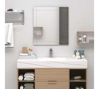vidaXL Miroir Mural Miroir Cosmétique Maquillage Miroir de Décoration Salle de Bain Chambre à Coucher Maison Intérieur 100x60 cm Verre