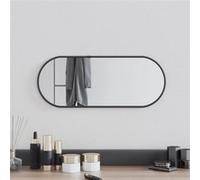 vidaXL Miroir mural Ovale Noir 60 x 25 cm Maquillage Coiffeuse Salle de Bain