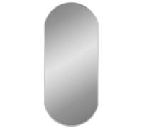 vidaXL Miroir Mural Miroir de Maquillage Coiffeuse Cosmétique Décoration de Salle de Bain Toilette Salon Intérieur Argenté 80x35 cm Ovale