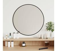 vidaXL Mural Miroir de Maquillage Coiffeuse Cosmétique Décoration de Chambre à Coucher Salle de Bain Salon Intérieur Noir Ø 348186