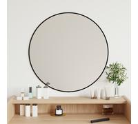 vidaXL Miroir mural Noir Ø 60 cm Rond