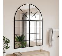 vidaXL Miroir mural noir 100x130 cm arche fer
