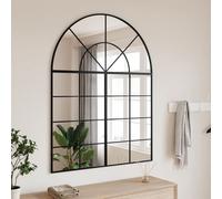 vidaXL Miroir mural noir 100x130 cm arche fer